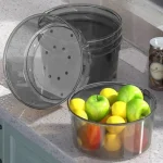 5 Layers Transparent Multi-Tiers Round Rotatable Storage Rack, Movable Kitchen Organizer - Image 13