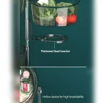 5 Layers Transparent Multi-Tiers Round Rotatable Storage Rack, Movable Kitchen Organizer - Image 14