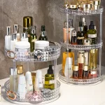 360 Degree Rotatable Desktop Cosmetic Rack Bathroom Shelf - Image 2
