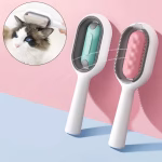 Clean Hair Removing Comb Sticky Brush For Cats Dog Cuddles, Pet Hair Remover with Wet Wipes for Long & Short Haired