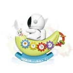 Musical Astronaut Swing Car with Rotatable Gears for Kids - Image 3