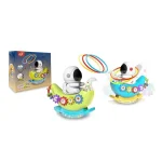 Musical Astronaut Swing Car with Rotatable Gears for Kids - Image 4