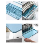 Dish Drainer Storage Rack, Household Dishwasher Rack with Lid, Kitchen Counter Shelves, Space-saving - Image 10