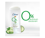 Dove 0% Aluminum Deodorant Odor Protection Cucumber and Green Tea 0% Alcohol 2.6 oz - Image 2