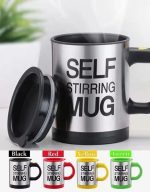 Self Stirring Mug Stainless-Steel Silver Body Battery Operated - Image 4