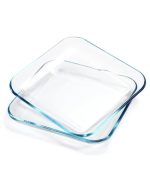 2 Pcs 9" INCH Tempered Glass Pasta Salad Plate Set For Kitchen - Image 3