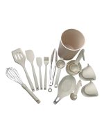 21 Pieces Silicone Kitchenware Utensil Set Pink Black & Grey - Image 5