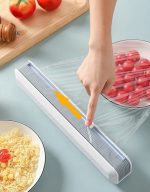 Magnetic Plastic Cling Wrap Dispenser With Slide Cutter Adjustable Wall Mounted - Image 6