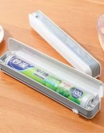 Magnetic Plastic Cling Wrap Dispenser With Slide Cutter Adjustable Wall Mounted - Image 3
