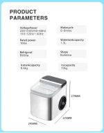 Super Crest SCT-3009 Portable Automatic Electric Ice Cube Maker with Self- Cleaning Function Ice Maker Machine - Image 2