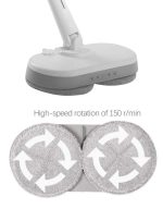 𝗠𝗗𝗛𝗟 Rechargeable Cordless Electric Mop with LED Light Dual Wheel High Speed Rotary Sweeper - Image 5
