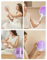 𝗖𝗮𝗺𝗲𝗹𝗶𝗼𝗻 2-in-1 Electric Mosquito Swatter/Trapper 3000W Rechargeable & Foldable Handle - Image 5