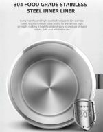 𝗛𝗮𝗹𝗲𝘆 Double-Layer 2000W Electric Kettle Stainless 2.2L - Image 3