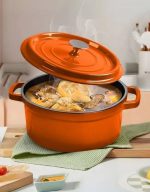 Cast Iron Pot, Durable Dual Loop Handle Dutch Oven Pot For Cooking 3.0L - Image 3