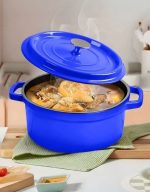 Cast Iron Pot, Durable Dual Loop Handle Dutch Oven Pot For Cooking 3.0L - Image 4