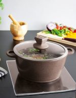 𝗡𝗲𝗮 𝗠𝗮𝗿𝗯𝗲𝗹𝗹 Stockpot Set 5pc Brown-Red - Image 4