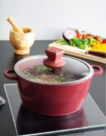 𝗡𝗲𝗮 𝗠𝗮𝗿𝗯𝗲𝗹𝗹 Stockpot Set 5pc Brown-Red - Image 5