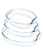 Fenix 3 Pcs Oval Deep Glass Baking Dish for Oven, Tempered Glass Bakeware - Image 4