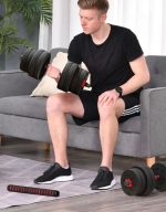 2 In 1 Adjustable Dumbbells Non-Slip Weight Set 20kg To 40kg - Image 3