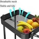 3-Layer Metal Foldable Storage Organizer Trolley With Wheels - Image 8