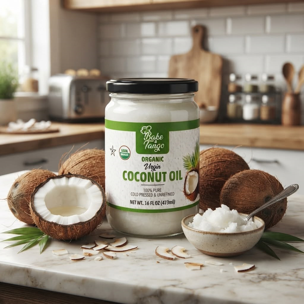 bb427d33-3c7b-48e4-a627-b64b9300e6c3 copy Bake & Tango Organic Virgin Coconut Oil (16 oz) - Image 1