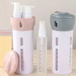 1 Set 40ml*4 Dispenser Bottle Rotary Switching Lotion Leak-proof 4-in-1 Business Trip Cosmetic Lotion Perfume Empty Bottle