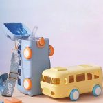 Cute Bus Water Bottle with Shoulder Strap 550 ml