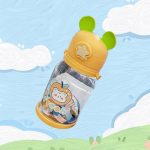 Cartoon Water Bottle with Straw for Kids Cartoon Design Plastic Water Bottle 600ml - Image 6