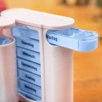 7 DAY WEEKLY Pill Organiser STACKING TOWER Large 4 Daily Compartments Tablet Box - Image 5