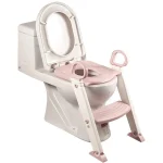 Portable Baby Toddler Chair Kids Plastic Toilet Seat with Foldable Ladder - Image 7