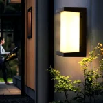 Geometric LED Outdoor Wall Light — Matte Black