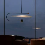 Floating Acrylic Disk Pendant Light — Matte Black - Image 2