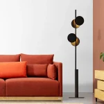 Stacked Disk LED Floor Lamp — Matte Black, 160 cm - Image 3