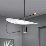 Floating Acrylic Disk Pendant Light — Matte Black - Image 3