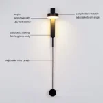 Rotating LED Wall Sconce — Matte Black Reading Light - Image 3