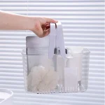 Clearance Portable Shower Plastic Organizer Storage Baskets with Handles, Bins Organizer for Bathroom and Kitchen - Image 2
