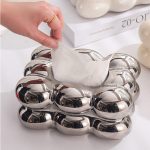 Bubble Ball Ceramic Tissue Box Cover Car Table Napkin Holders Luxury Tissue Box - Image 2