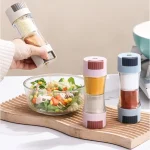 Double Head Salt and Pepper Shakers, Salt Shaker Spice Shaker Seasoning Shaker, Salt Container Salt Dispenser Salt Shakers for Kitchen, Salt and Pepper Shakers Set, Salt Pepper Sugar Shaker