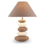 42×30 cm grey white stone effect Table Lamp Table Lamp - Image 2