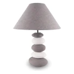 42×30 cm grey white stone effect Table Lamp Table Lamp - Image 3