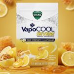 Vicks Vapo Cool Severe Menthol Sore Throat Drops for Sore Throat due to Cough, Honey Lemon, 18 Count