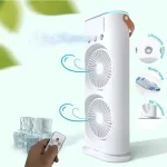 FunBlast Portable Fan – Double Ended Spray Fan, Desk Fan with Mist Spray, Travel Cooler Fan, Water Misting Fan, USB Rechargeable Mini Desktop Table Cooling Fan for Office, Mist Fan with Water Spray - Image 8
