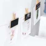 Chalkboard Clips Set of 6 Wooden Mini Blackboard - Image 2