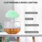 Rain Cloud Air Humidifier Mushroom Waterfall Lamp Water Drip Cloud Diffuser Cute Humidifier Night Light Aromatherapy Essential Oil Diffuse - Image 2