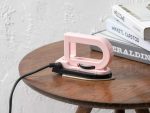 Portable Electric Iron Travel Iron Mini Iron Folding Dual Voltage Three-Speed Adjustment No Use Water Lightweight Best for Travel with Anti Slip Handle and Non Stick Soleplate pink - Image 2