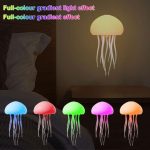Cute Jellyfish Night Light RGB Gradient Bedside Lamp Voice Control Rechargeable - Image 6