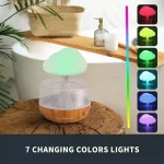 Rain Cloud Air Humidifier Mushroom Waterfall Lamp Water Drip Cloud Diffuser Cute Humidifier Night Light Aromatherapy Essential Oil Diffuse - Image 4