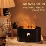 Aromatherapy Flame Light Quiet Mist Humidifiers Aroma Air Diffusers with Auto Shut-Off Protection Mini Flame Light Humidifier Atomization Auto Shut Off - Image 3
