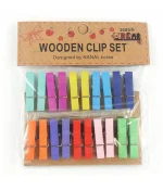 Colorful Wooden Clips Pack of 20 - Image 5