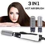 Hot Air Brush 3 in 1 Multifunctional Hot Air Brush Hair Straightener Negative Ion Hair Dryer Car Rotation Hot Air Brush Curler Multifunctional Brush for All Hair Types with Anti-scalding Function - Image 7